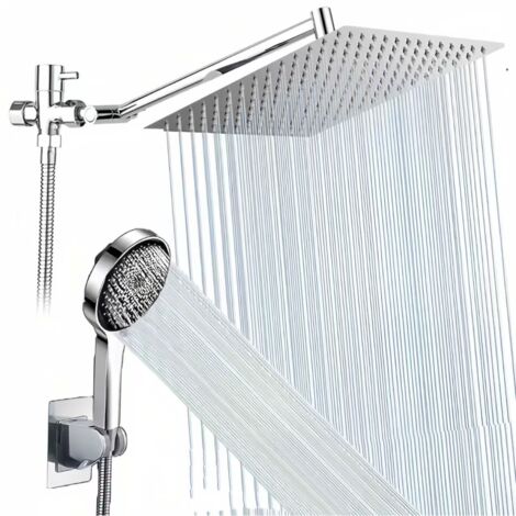 Soffione Doccia Con Tubo Da 1,5 M – 3 Funzioni Getto – Risparmio Idrico E增压 – Cromato – Set Completo Con Nastro E Guarnizioni - 6