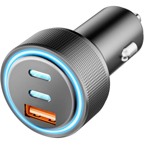 Caricabatteria da auto USB C adattatore PD & QC 3.0