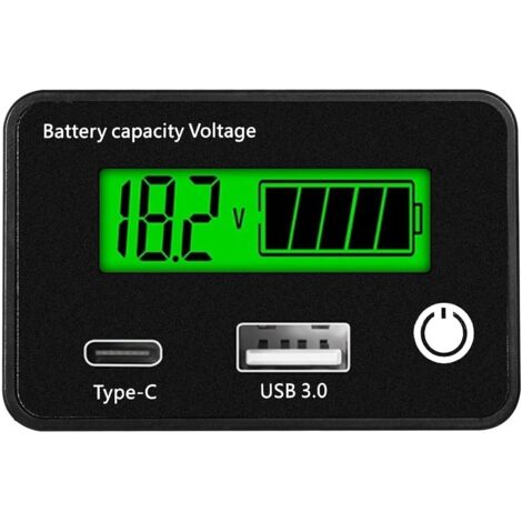 Tester Tensione Accendisigari Auto 12V/24V - Voltmetro LED Per Batteria