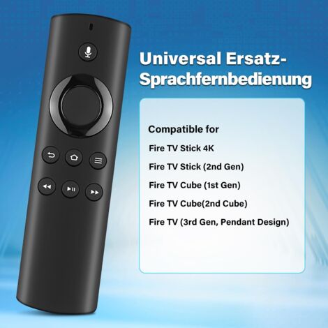 Telecomando vocale di ricambio AMZ Stick compatibile con AMZ Smart TV Stick (2a generazione/3a generazione), cubi Smart TV (1a generazione/2a generazione), Smart TV Stick Lite 4K