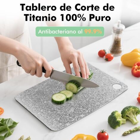Tagliere 2 in 1 in acciaio inox e plastica con scanalatura per il succo