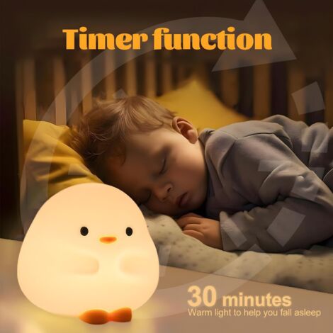 Lampada da Notte LED per Bambini a Forma di Pulcino, Luce