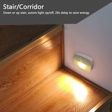 6 Luci LED Con Sensore Di Movimento – Wireless Magnetiche Ricaricabili Per Scale E Armadi