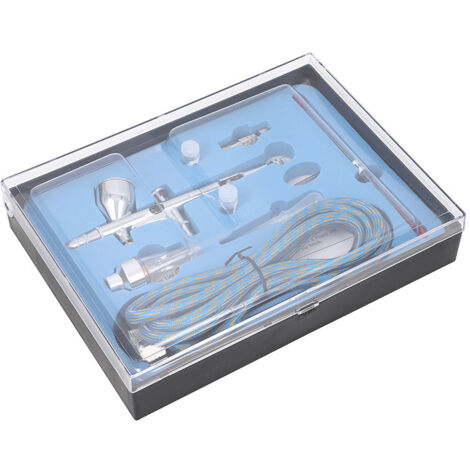 Kit Aerografo Portatile Con Compressore, Doppia Azione, 2 Batterie Ricaricabili, Per Trucco, Nail Art, Torte, Modellismo, Tatuaggi - 2