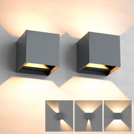 Set 2 Lampade Solari Da Esterno A Parete IP65, Luce Calda, Impermeabili Per Giardino E Terrazzo - 5