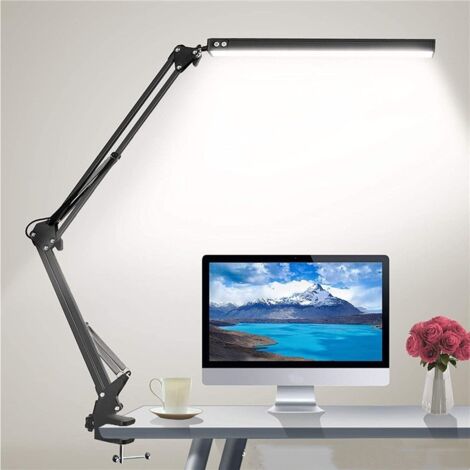 Global Fashion - Lampada Da Scrivania a LED Con Morsetto, Con Luce