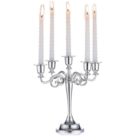 Centrotavola in metallo oro candelabro matrimonio 5 braccia portacandele Retro r