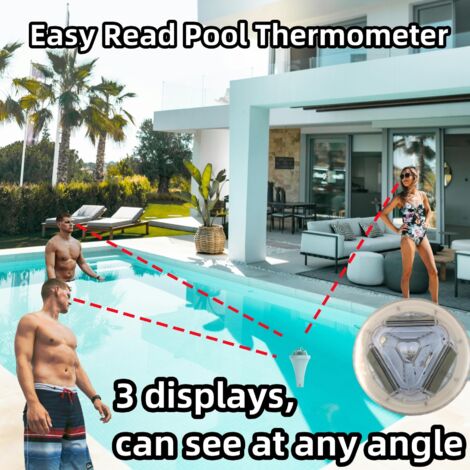 Termometro galleggiante per piscina - Termometro solare digitale per