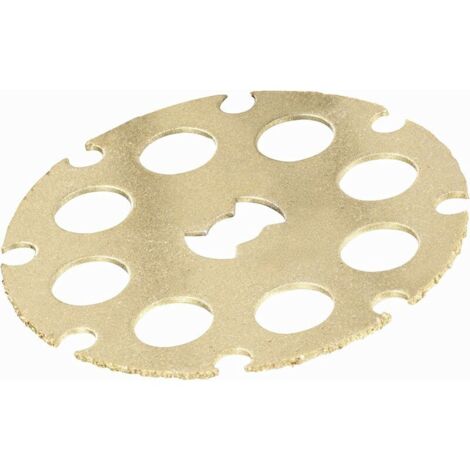Disco da taglio in carburo SpeedClic - Disco da taglio per legno e PVC, diametro 38 mm, accessori SpeedClic per utensili rotanti multifunzione, Oro