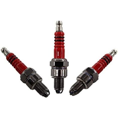 3 pezzi A7TC 3 elettrodi candela per scooter cinese quad kart GY6 50cc 70cc 90cc 110cc 125cc 150cc scooter dirt pocket bike ATV 4 ruote go kart ciclomotore quad (1/4)