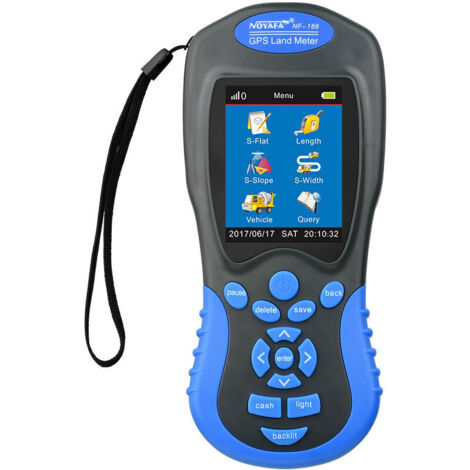 Misuratore di terreno GPS LCD digitale portatile, misuratore di lunghezza dell'area agricola, strumento di misurazione per il rilevamento all'aperto in modalità manuale automatica della Groenlandia (g
