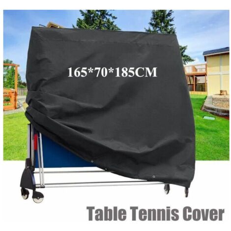 Pratico tavolo da ping-pong nero 165x70x185cm