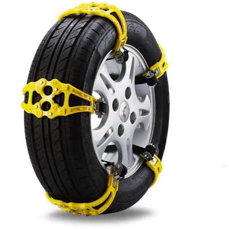 Catena anti-sci per auto in un unico pezzo, catena per pneumatici da neve portatile, larghezza pneumatico universale 145-245 mm