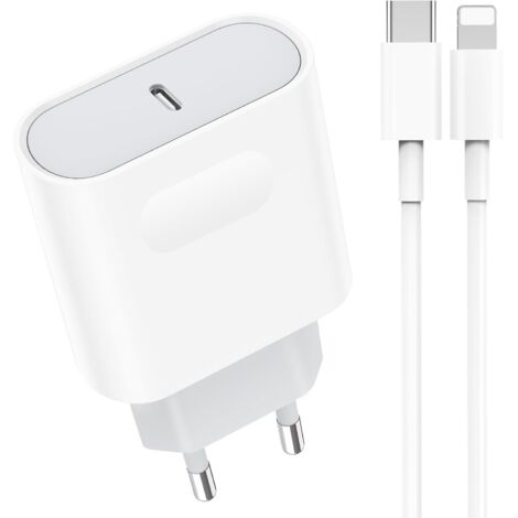 Caricabatterie per iPhone 14/14 Pro /14 Pro Max /14 Plus /13 12 11 SE Mini X XS XR, caricabatterie rapido USB C da 25 W e cavo di alimentazione da parete tipo C da 1 m, adattatore di alimentazione Tre