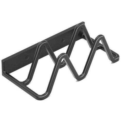 Supporto per tagliere a doppio strato M-Type, portautensili da cucina multifunzionale da parete (nero)- (1/5)