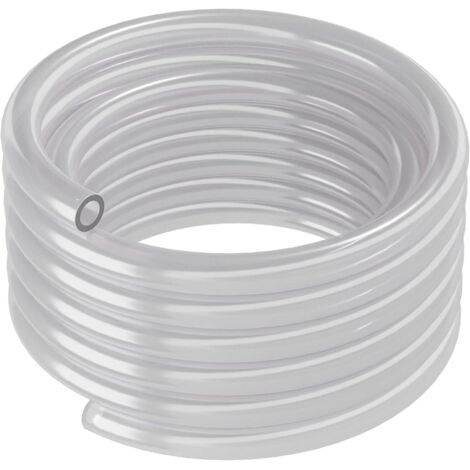 Tubo in PVC - 12/16 mm, 5 m, trasparente - Tubo flessibile resistente per molteplici applicazioni, trasparente per un'installazione discreta in acquari e laghetti [Classe energetica A]