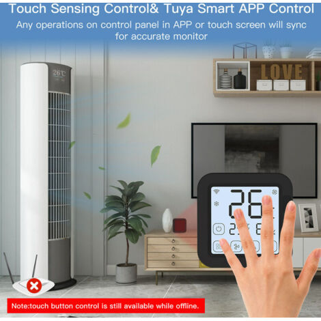 Termostato Smart WiFi Per Aria Condizionata A 2 Tubi - Schermo LCD, Compatibile Con Alexa E Google Home