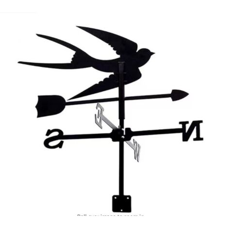 Banderuola inghiottita, banderuola decorativa, kit indicatore di direzione del vento Supporto in metallo per banderuola da giardino per esterni