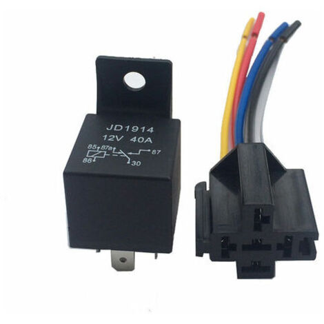 Relè SPDT a 5 pin 12V 40A con presa Plum a 5 fili (1/5)