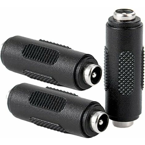 Connettore di alimentazione femmina-femmina DC 5,5x2,1mm da 3 pezzi, adattatore accoppiatore femmina-femmina per CCTV