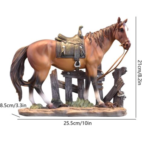 Statuetta di cavallo, statua in resina di cavallo Statua per la decorazione della casa - Ornamento da tavolo, statuetta da collezione, decorazione del cavallo per l'arredamento della mensola del tavo (1/5)