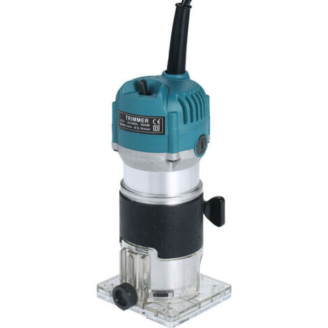 Fresatrice per rifiniture 220V 800W 30000r/min con guida per bordi di base trasparente Fresatrice elettrica per laminato in legno Fresatrice palmare compatta con cavo per lavorazione del legno Taglio 