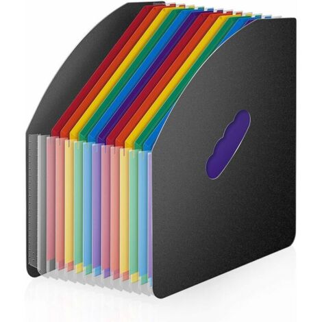 Portariviste A4 a 13 scomparti, raccoglitori per formato verticale, cartella verticale per documenti amministrativi, organizer per documenti a fisarmonica espandibile