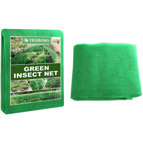 Rete anti-insetti verde, polietilene, serra per piante da giardino anti-uccelli e rete anti-insetti 2X5 metri