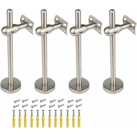 pezzi staffa per corrimano per scale resistente, corrimano regolabile in acciaio inossidabile, adatto per corrimano in legno tondo/acciaio inossidabile/alluminio, lunghezza 200 mm, piastra curva——Adél