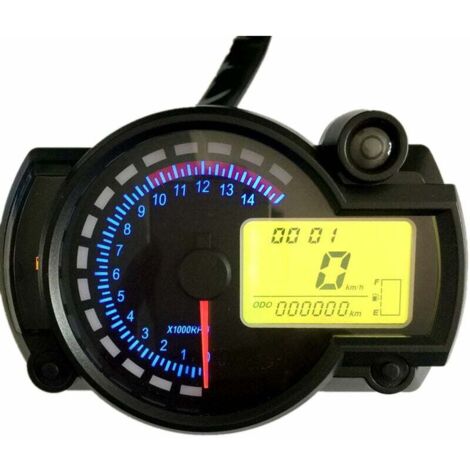 TACHIMETRO DIGITALE LCD Tachimetro Contachilometri Moto Moto Gauge