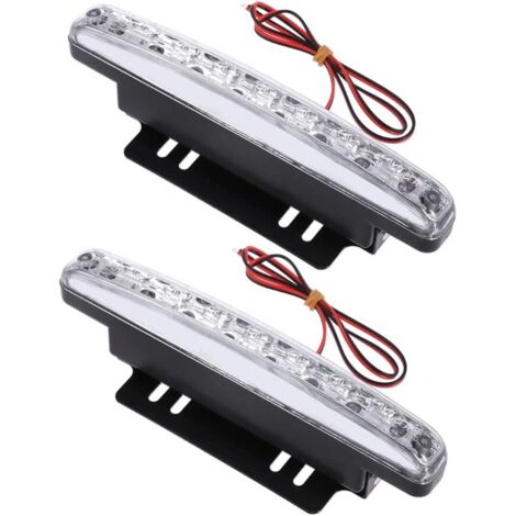 Luci diurne a LED da 12 V per auto, 8 luci a LED ad alta potenza, miglioramento della sicurezza (1/5)