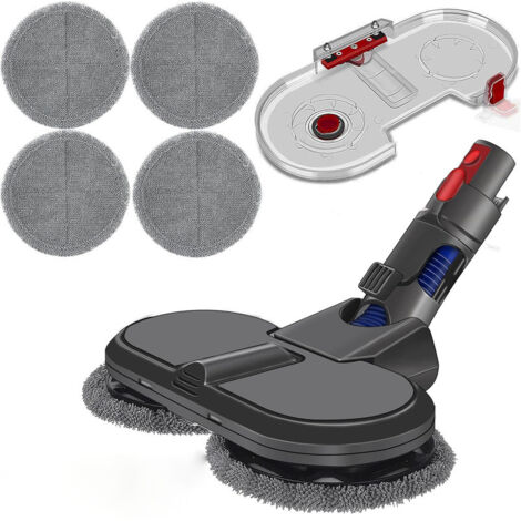 Spazzola per lavaggio pavimenti compatibile con aspirapolvere Dyson V8 V10 V11, lucidatura, lavaggio a umido e a secco per pavimenti in parquet di marmo, incluso panno in microfibra e serbatoio dell'a