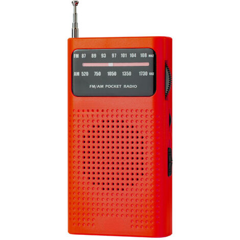 Radio portatile, radio AM(MW)/FM a batteria, radio tascabile a transistor con ricezione eccellente, qualità audio eccellente, mini radio portatile (AA)
