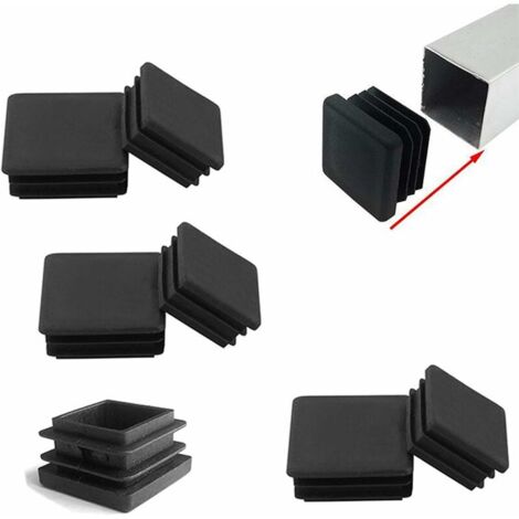 pezzi tappi lamellari per tubi quadri tappi tubo 80x80 mm tappi piede in plastica nera tappi tubo quadro