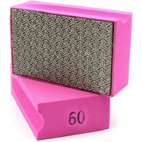 Spugna abrasiva grana 60 levigatrice manuale tampone diamantato per levigare o sbavare piastrelle, ceramica, vetro, marmo, pietra naturale o artificiale (1/5)