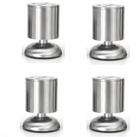 Set di 4 gambe regolabili in acciaio inox per mobili da 8 cm (1/5)