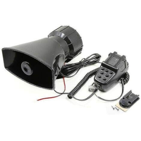 Megaph 5T 12v 110db Allarme auto Corno Altoparlante Vigili del fuoco Ambulanza Polizia Sirena Suono
