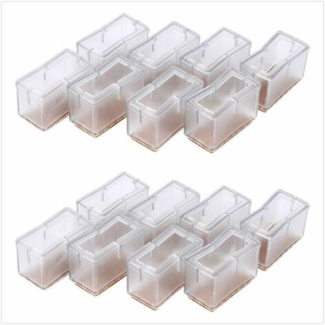 Protezioni per piedini di sedie Protezioni per gambe di sedie Punte per sedie Tappi Piedini rettangolari in silicone per gambe di mobili