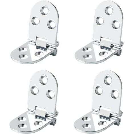 Cerniere per tavolo pieghevole Connettore pieghevole per mobili in acciaio inox Pieghevole a 180 gradi, Spessore 2,5 mm, Finitura cromata in acciaio inox, 4 pezzi
