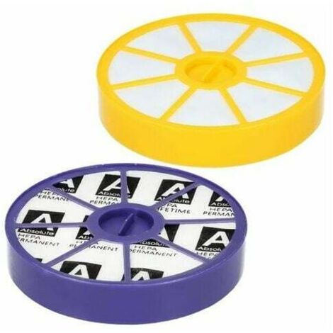 Kit filtro HEPA antiallergico pre e post motore da 2 pezzi per aspirapolvere Dyson DC05 DC08 (1/3)