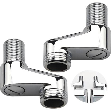 Set di 2 adattatori S-fitting 3/4" AG x 1/2" AG offset 40 mm in ottone, raccordo eccentrico 3/4" x 1/2" per rubinetti a parete