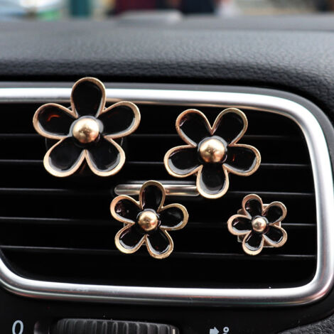 Parti decorative per auto Daisy, prese d'aria floreali, prese d'aria condizionata, deodoranti per auto, decorazioni per interni auto, adorabili accessori colorati per interni auto, adatti a ragazze e (1/5)