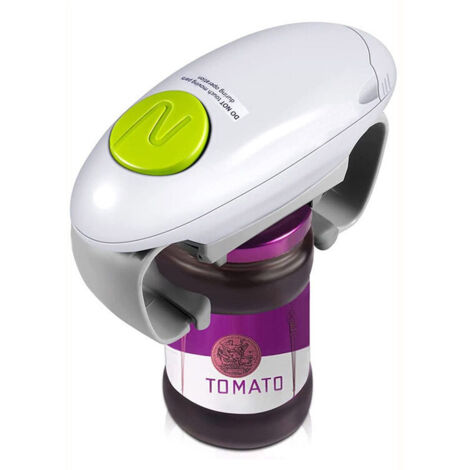 Apriscatole Automatico, Attrezzo da Cucina Apriscatole One Touch, Apriscatole Elettrico per Anziani e Chi soffre di artrite, 6,8X2,5 Pollici,Verde (1/5)