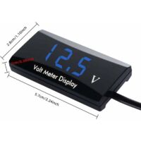 Linkstyle DC 12V 24V 36V Voltmetro Digitale LED, Impermeabile Voltmetro Auto con Protezione da Sovraccarico per Auto Barca Moto Camper, Rosso
