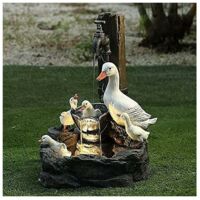 Statua da giardino rana in miniatura Luci da esterno Figurina