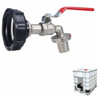SERBATOIO IBC TUBO da giardino adattatore tappo filettato collegamento raccordo nero EUR 20,30