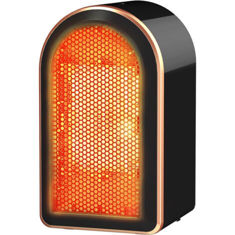Calefactor Eléctrico PTC 1000W - 2 Velocidades, Oscilación 45°, Protección Sobrecalentamiento, Pequeño Y Portátil