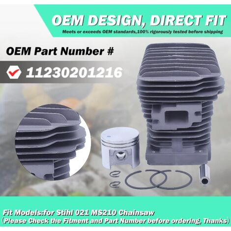 Stihl 021 & MS 210 Cylinder Piston Kit – 40mm Big Bore Rebuild Kit By Sägenspezi