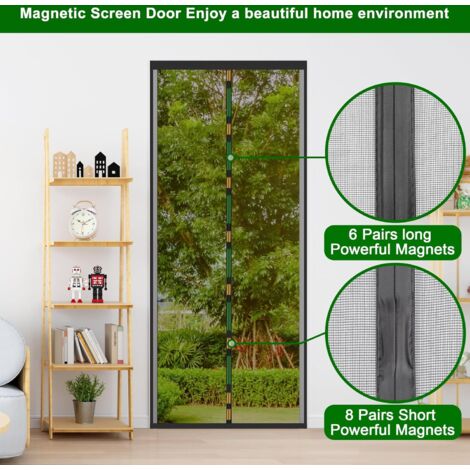 Mosquitera Magnética Para Puerta 120 X 140 Cm Mosquitera Imanes Magnetica Reforzada Antidesgarro