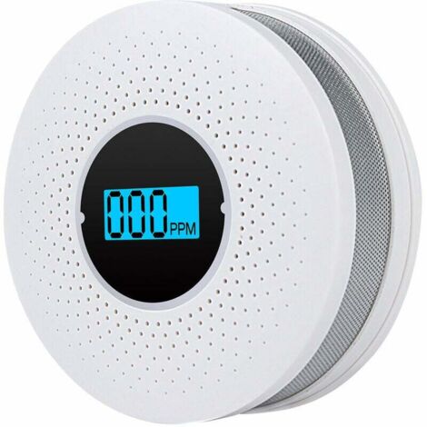 Detector combinado de humo y monóxido de carbono con alarma sonora y de destello y alarma LED. Detector inteligente de humo y CO para el hogar, negocios, fábricas y almacenes. (1/5)